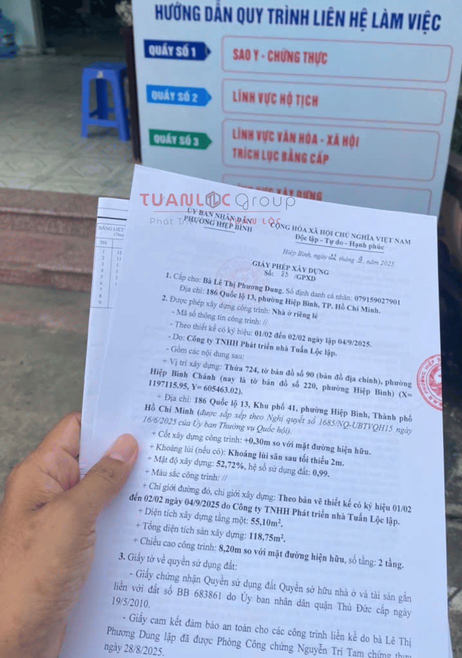 Trang chủ 14 GPXD tại phường Hiệp Bình Thủ Đức