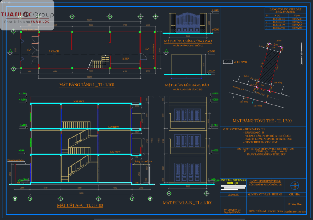Trang chủ 9 Bản vẽ xin phép xây dựng Autocad Thủ Đức