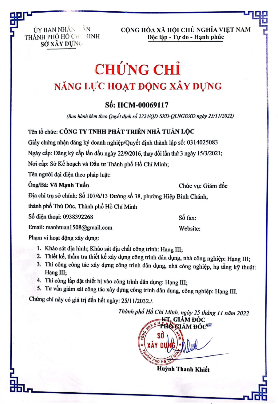 Trang chủ 11 Chứng chỉ năng lực xây dựng, năng lực thiết kế