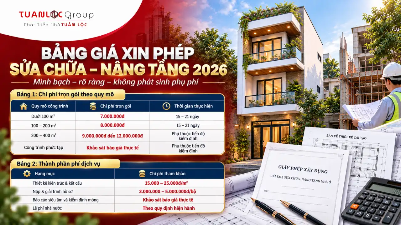 Hướng Dẫn Xin Phép Sửa Chữa Nhà Thủ Đức: Thủ Tục Cải Tạo Nâng Tầng 7 Bảng giá dịch vụ xin phép sửa chữa và nâng tầng nhà ở Thủ Đức năm 2026