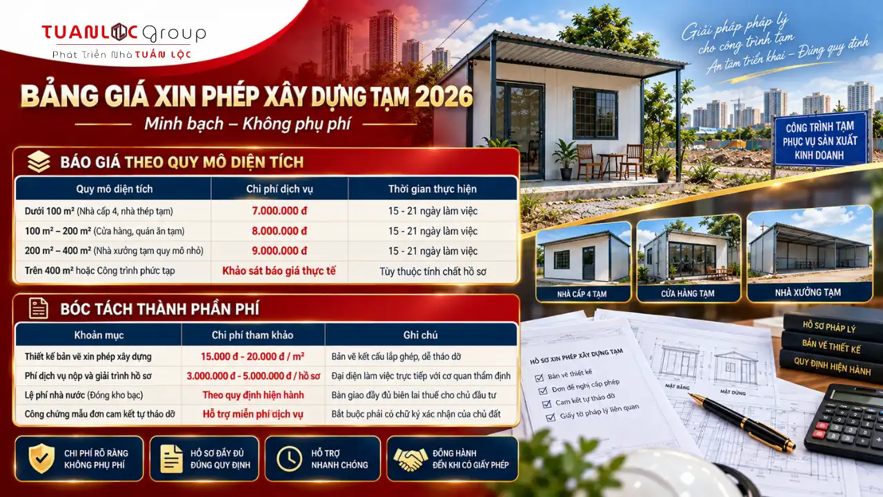 Hướng Dẫn Xin Phép Xây Dựng Tạm Thủ Đức Trên Đất Quy Hoạch 6 Bảng giá dịch vụ xin phép xây dựng tạm Thủ Đức theo diện tích và thành phần hồ sơ