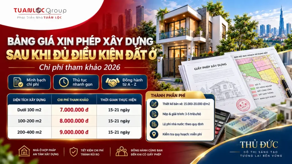 Bảng giá xin phép xây dựng sau khi chuyển mục đích đất nông nghiệp tại Thủ Đức