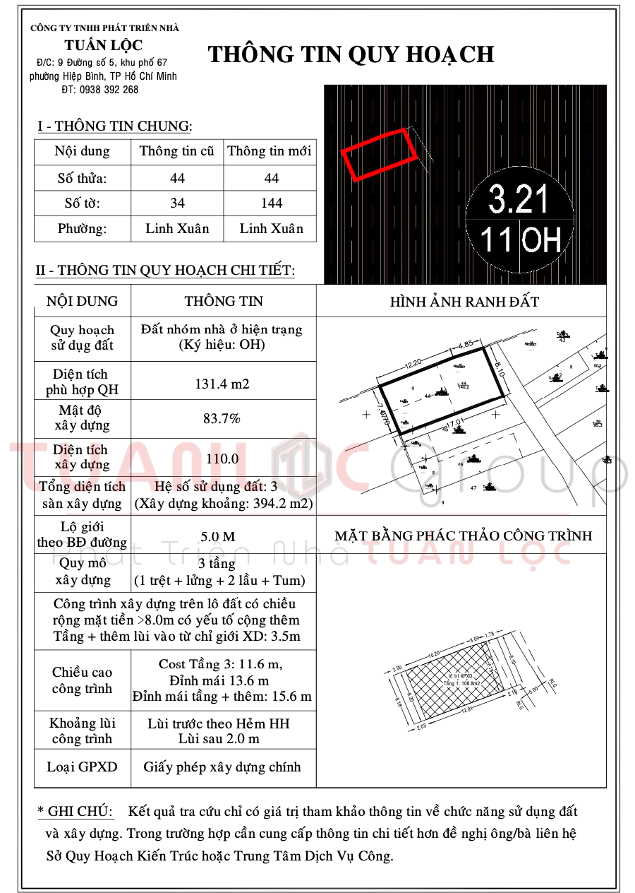 Công ty kiểm tra quy hoạch miễn phí cho chủ nhà