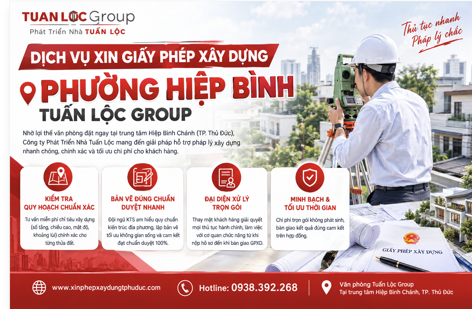 Dịch vụ xin cấp Giấy phép xây dựng phường Hiệp Bình của công ty Tuấn Lộc 