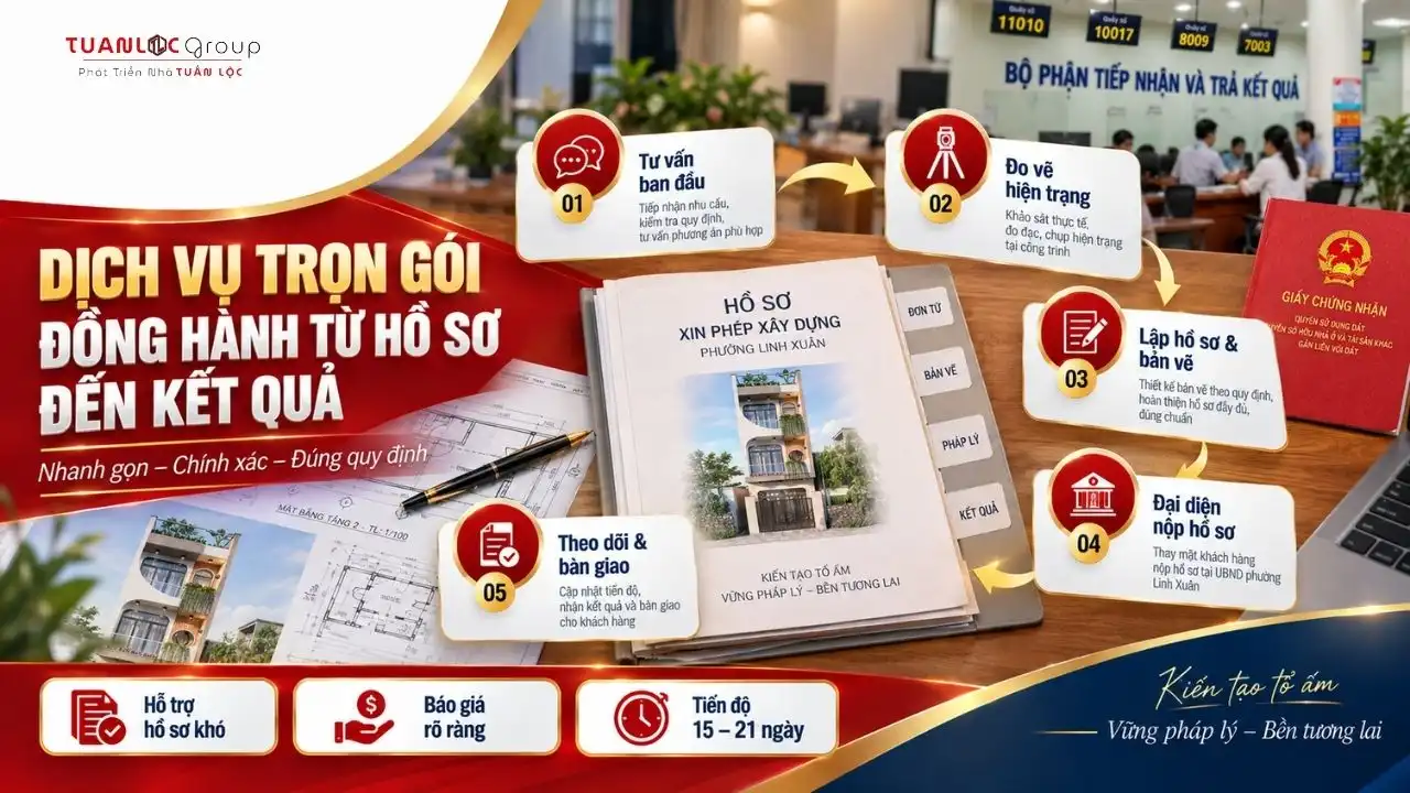 Dịch vụ xin phép xây dựng phường Linh Xuân trọn gói từ đo đạc đến bàn giao hồ sơ