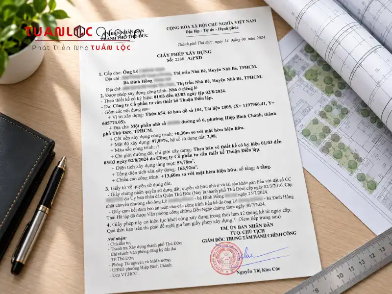 Giấy phép là căn cứ pháp lý cần thiết khi thực hiện xin phép xây dựng Hiệp Bình Chánh đối với công trình thuộc diện phải cấp phép