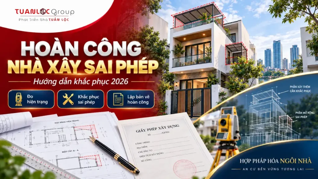 Hướng Dẫn Cách Khắc Phục Để Hoàn Công Nhà Xây Sai Phép 2026