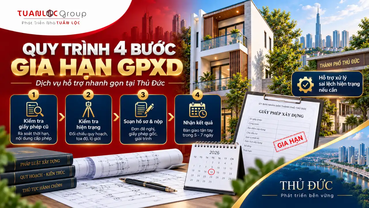 Hướng Dẫn Thủ Tục Điều Chỉnh, gia hạn giấy phép xây dựng Thủ Đức 5 Quy trình gia hạn giấy phép xây dựng Thủ Đức từ kiểm tra hồ sơ đến nhận kết quả