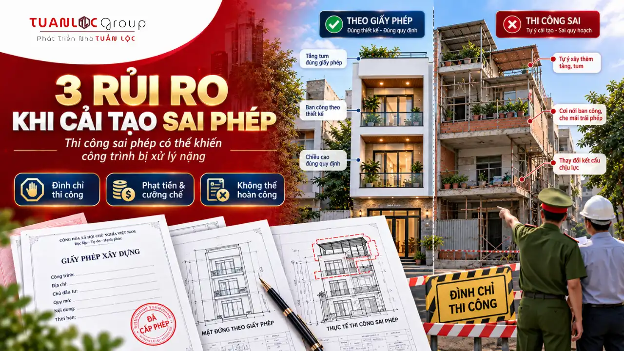 Hướng Dẫn Xin Phép Sửa Chữa Nhà Thủ Đức: Thủ Tục Cải Tạo Nâng Tầng 5 Rủi ro pháp lý khi thi công cải tạo và nâng tầng sai giấy phép tại Thủ Đức