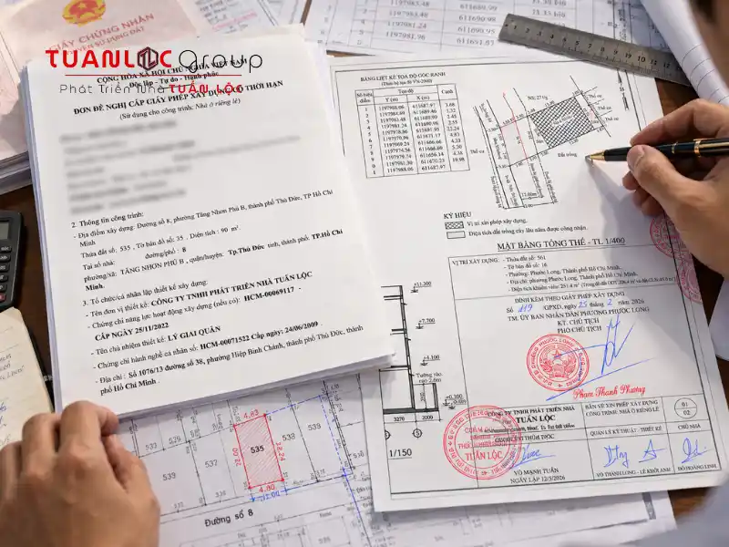 Dịch Vụ Xin Phép Xây Dựng Phường Bình Trưng Bảng Giá Mới Nhất 2026 3 Sai lệch ranh đất, tọa độ và hiện trạng công trình là những vướng mắc thường gặp khi xin phép xây dựng phường Bình Trưng