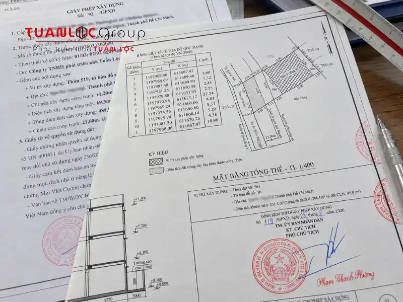 Sai lệch ranh đất, tọa độ và yêu cầu cải tạo kết cấu là những điểm nghẽn thường gặp khi xin phép xây dựng phường An Khánh