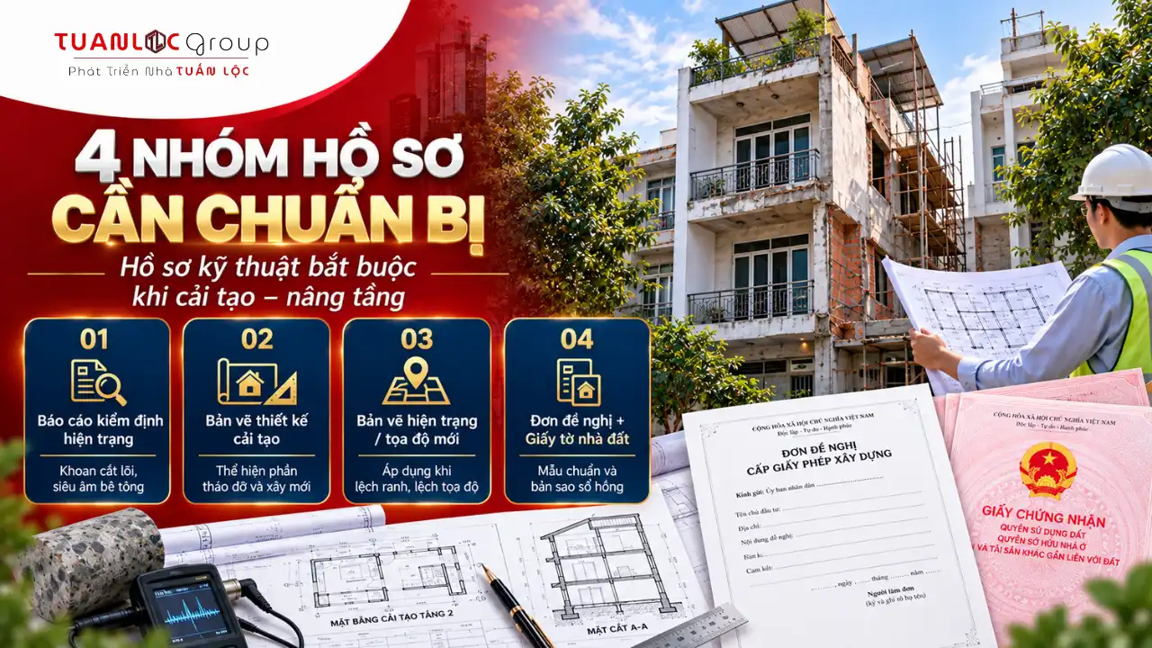 Hướng Dẫn Xin Phép Sửa Chữa Nhà Thủ Đức: Thủ Tục Cải Tạo Nâng Tầng 4 Thành phần hồ sơ xin phép sửa chữa nhà Thủ Đức gồm kiểm định, bản vẽ cải tạo và giấy tờ nhà đất