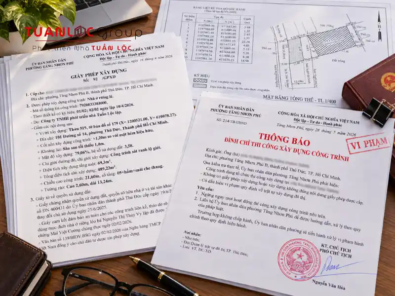 Xin Phép Xây Dựng Phường Tăng Nhơn Phú Uy Tín Mới Nhất 2026 4 Thi công đúng giấy phép giúp chủ đầu tư hạn chế nguy cơ xử phạt, tháo dỡ và khó hoàn công sau khi xin phép xây dựng phường Tăng Nhơn Phú
