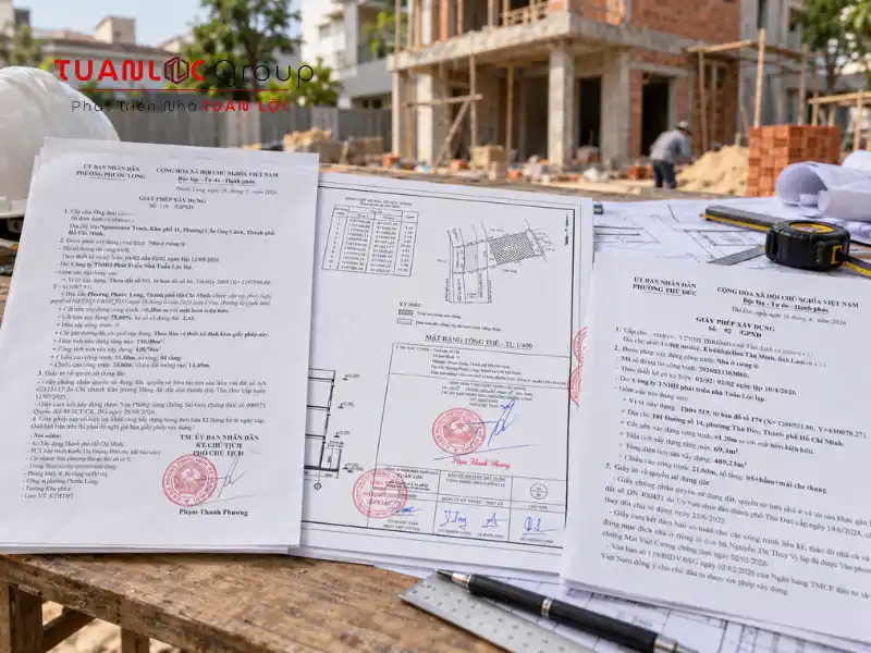 Thi công đúng nội dung giấy phép giúp chủ đầu tư hạn chế nguy cơ xử phạt, tháo dỡ và khó hoàn công tại phường Phước Long
