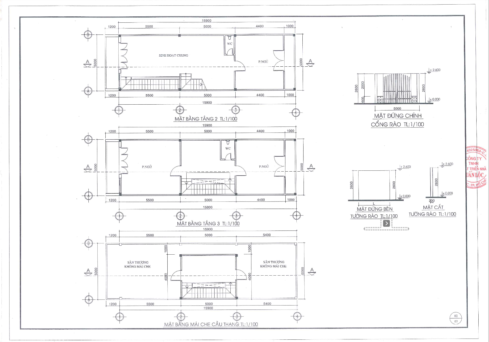 bản vẽ xin cấp phép xây dựng 